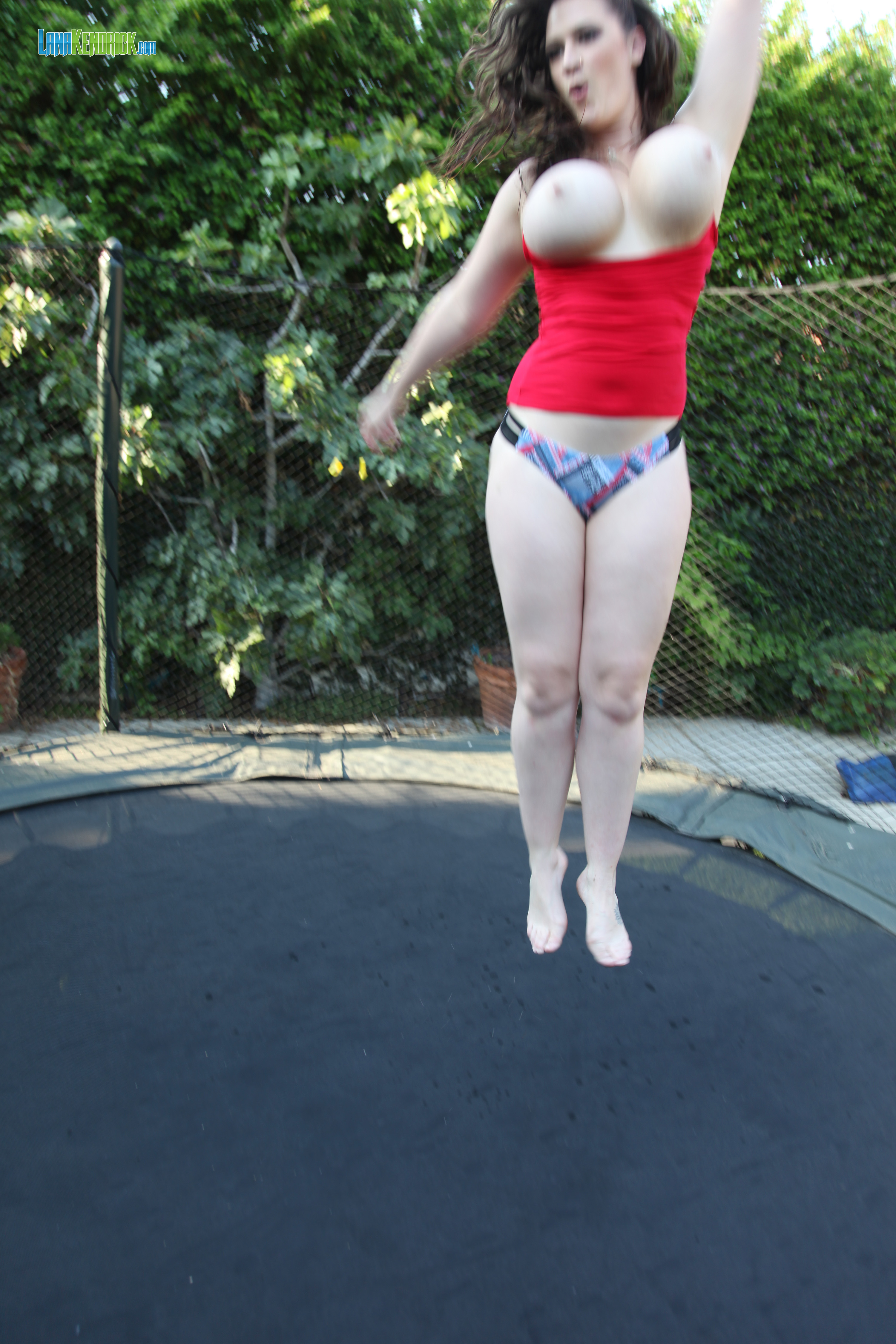 Big Boobs Trampoline